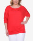 Фото #1 товара Plus Size Bat Sleeve Tunic Top