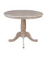 36" Round Top Pedestal Table with 12" Leaf