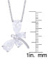 ფოტო #2 პროდუქტის Cubic Zirconia Dragonfly Pendant 18" Necklace in Silver Plate