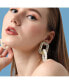 ფოტო #2 პროდუქტის Women's White Link Drop Earrings