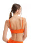 Фото #2 товара ASOS DESIGN Maya mix and match skinny crop bikini top in orange