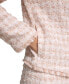 Petite Tweed Fringe-Trim Open-Front Jacket