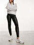 New Look wet look leggings in black 36 - фото #5