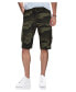 Фото #1 товара Men's Belted Snap Detail Cargo Shorts