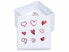 White jewelry gift box with hearts HRT-3 / A1 / A7