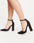 Truffle Collection block heeled pointed shoes in black