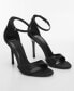 Фото #1 товара Women's Rhinestone Detail Heeled Sandals