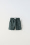 Cargo bermuda shorts with label