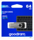 GoodRam UTS2 - 64 GB - USB Type-A - 2.0 - 20 MB/s - Swivel - Black - Флешка GoodRam UTS2 64 ГБ USB 2.0 20 МБ/с Черная