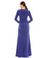 ფოტო #3 პროდუქტის Women's Ieena Long Sleeve Keyhole Draped Gown