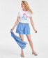 Фото #1 товара Women's High-Rise Chambray Easy Shorts, Created for Macy's