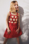 Фото #7 товара Комбинированное платье из кружева кроше с вышивкой ZARA