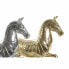 Фото #3 товара Декоративная фигура DKD Home Decor 34 x 9,5 x 33,5 cm Лошадь Серебристый Позолоченный (2 штук)