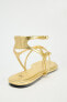 METALLIC FLAT SLIDER SANDALS