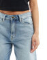 Weekday Monterey low waist wide leg denim shorts in tide blue