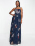 Фото #4 товара Вечернее платье Maya – Maxi-Trägerkleid в морском цвете с полной отделкой.