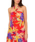 ფოტო #3 პროდუქტის Women's Floral Halter O-Ring Tie-Back Maxi Dress