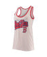 Фото #4 товара Women's White and Red Boston Red Sox Pinstripe Scoop Neck Tank Top