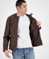Фото #4 товара Men's Jameson Regular-Fit Faux-Leather Moto Jacket, Created for Macy's