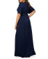 ფოტო #3 პროდუქტის Plus Size Indie Flair Maxi Dress with Kimono Sleeves