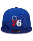 ფოტო #3 პროდუქტის Men's Royal Philadelphia 76ers 2024 NBA All-Star Game Rally Drive Checkerboard 59FIFTY Crown Fitted Hat