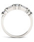 ფოტო #7 პროდუქტის Moissanite Round and Baguette Stackable Ring (1-1/6 ct. tw. Diamond Equivalent) in 14k White or Rose Gold