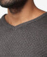 Men's V-Neck Honeycomb Knit Sweater