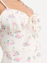 Фото #4 товара Collective the Label ruched bust mini dress in mixed floral