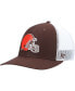 Фото #2 товара Men's Brown, White Cleveland Browns Trucker Snapback Hat