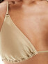 Фото #3 товара Bershka tie detail triangle bikini top co-ord in bronze