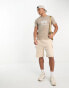 Alpha Industries logo basic t-shirt in sand