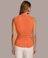 ფოტო #2 პროდუქტის Donna Karan Women's V-Neck Wrap-Detail Sleeveless Top