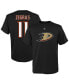 Фото #1 товара Big Boys Trevor Zegras Black Anaheim Ducks Player Name and Number T-shirt
