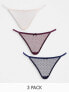 Фото #1 товара New Look 3 pack spot mesh bikini briefs in multi