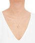 Фото #2 товара Macy's crucifix Cross 18" Pendant Necklace in 14k Two-Tone Gold