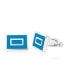 ფოტო #1 პროდუქტის Stainless Steel Enamel Square Cuff Links