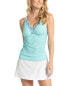 Фото #1 товара Cabana Life Naples Ruched Embroidered Tankini Top Women's