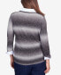ფოტო #2 პროდუქტის Women's Classic Space Dye with Woven Trim Layered Sweater
