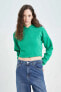 Kapüşonlu Basic Crop Sweatshirt Z9510az22au
