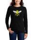 ფოტო #1 პროდუქტის Women's Bee Kind Word Art Long Sleeve T-shirt