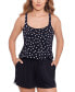 Фото #3 товара Women's Polka Dot Swim Romper, Created for Macy's
