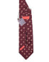 Isaia 288824 Men's Silk Red Motif Tie 7 fold