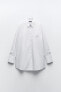 Фото #14 товара Рубашка oversize из поплина с прорезным карманом ZARA