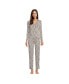 Women's Cooling 2 Piece Pajama Set - Long Sleeve Crossover Top and Pants