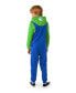 ფოტო #2 პროდუქტის Little and Big Boys Luigi Zip Up Onesie Outfit