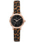 ფოტო #1 პროდუქტის Women's Soho Animal Print Leather Strap Watch 28mm