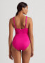 Фото #3 товара Ralph Lauren 299856 Women Tie-Front Scoopneck One-Piece Swimsuit size 6 Pink