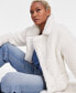 ფოტო #4 პროდუქტის Women's Notched-Collar Teddy Coat