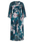Фото #1 товара Plus Size Jade Blossom Maxi Dress