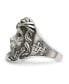 ფოტო #2 პროდუქტის Stainless Steel Antiqued Black White Crystal Jesus Ring